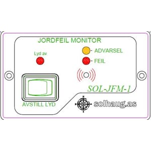 SOL JFM-1 Jordfeilmonitor m/ lyd- og lysvarsling
