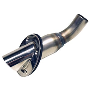 Skroggjennomføring skrå for seilbåt.