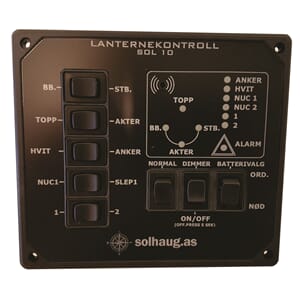 Panel til lanternekontroll SOL 10 12/24V