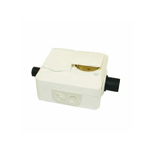 Vegguttak dobbel, påvegg med lokk - PlugIn inn/ut