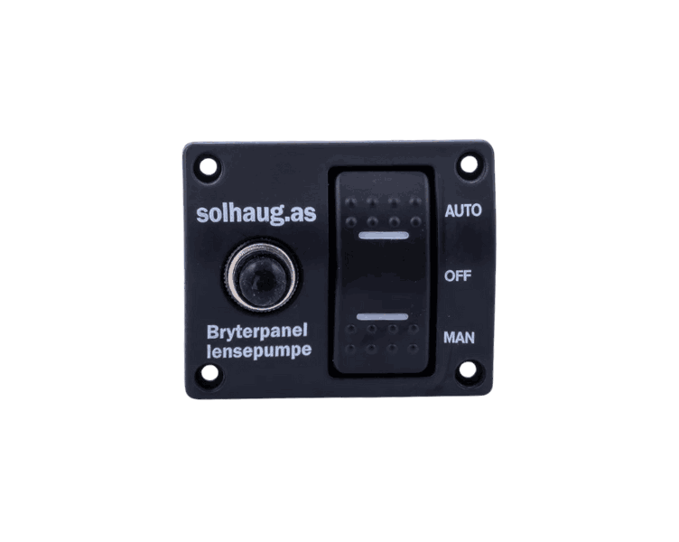 Bryterpanel for lensepumpe