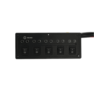 Sikringspanel 5 kurser 2-polt 12/24VDC 3x16A - 2x10A